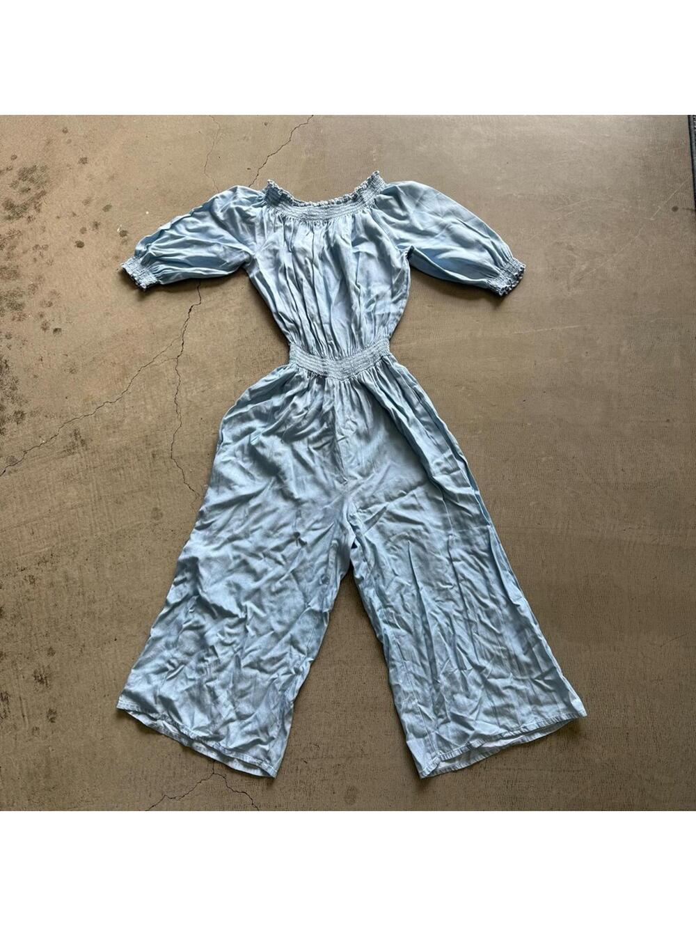 Women's Smocked Off the Shoulder One Piece Jumpsuit